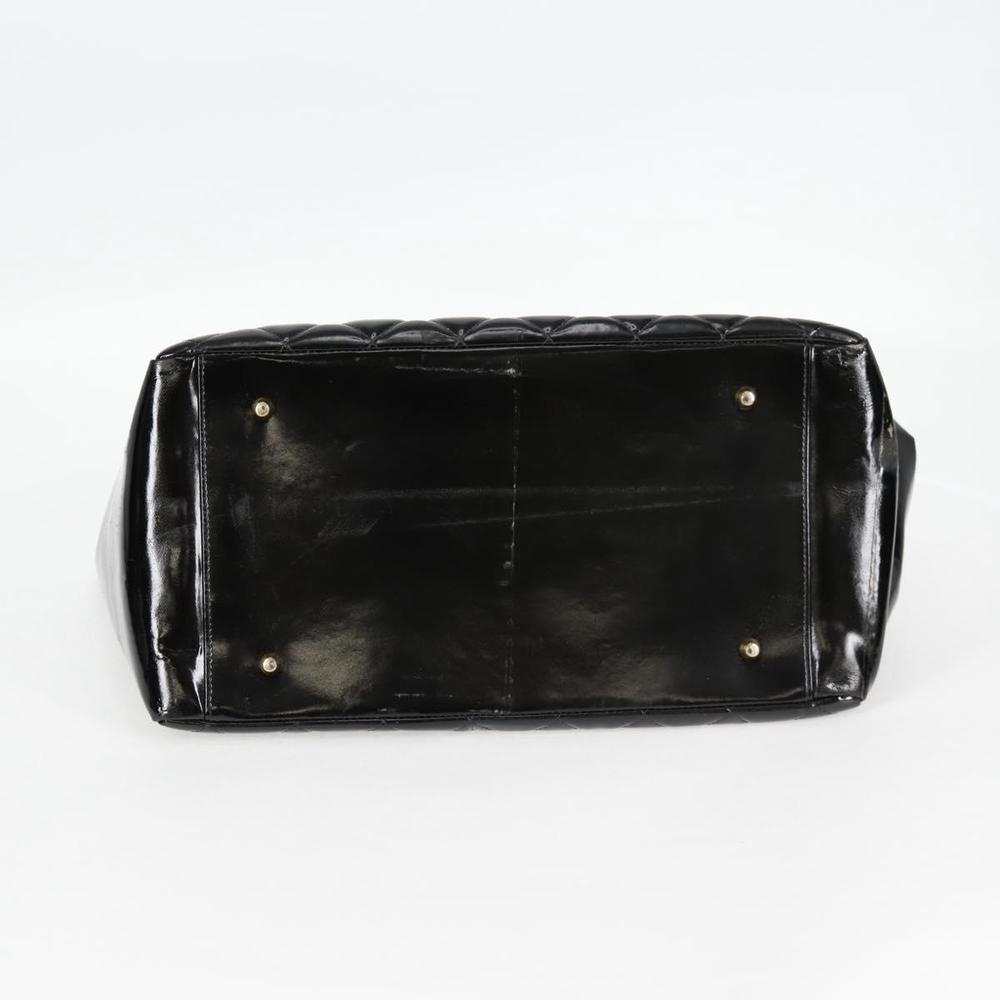 CHANEL Matelasse COCO Mark Chain Hand Bag Patent leather Black CC Auth 122351 - Picture 7 of 16
